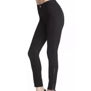 J Brand 9612 Noir Black Skinny Zip Ankle Jeans 25